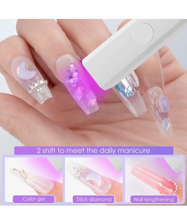 Handheld UV Light for Gel Nails | Mini Portable UV LED Nail Dryer | Cordless Rechargeable Nail Curing Lamp for DIY Manicure - Buy Online on GoSupps.com