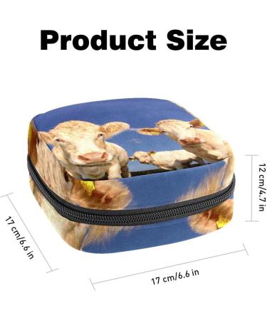 Cow Print Portable Storage Bag for Women & Teen Girls | Stylish & Functional Travel Organizer - Buy Online on GoSupps.com