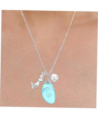COLLBATH Pendant Hand Necklace Pearl Necklace Sea Theme Pendant Necklace Seaside Neck Lanyard Girl - Buy Online on GoSupps.com
