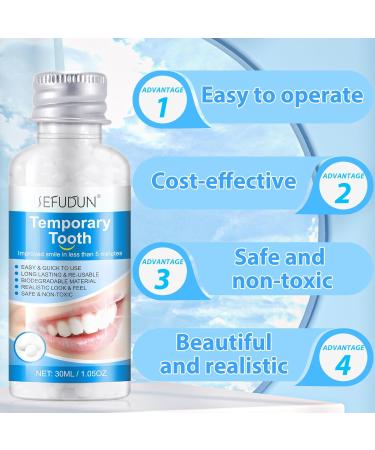 Provisional Dentures & Dental Adhesive Set - 4 Piece Temporary Repair Kit for Broken Teeth & Denture Fillings | International Shipping - Buy Online on GoSupps.com