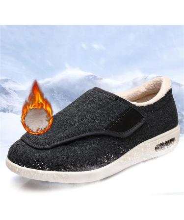 Yytcsjz Diabetic Edema Shoes | Warm, Fattening & Wide | Non-Slip & Adjustable | for Elderly Swollen Feet & Plantar Fasciitis | Grey (26cm) - Buy Online on GoSupps.com