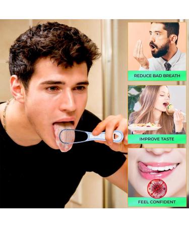 Stainless Steel Tongue Scraper - Eowpppue 20-Pack | Fresh Breath Hygiene Care for Adults & Kids - Available in 5 Colors - Buy Online on GoSupps.com