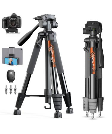KINGJOY 75" Camera Tripod for Canon Nikon Cell Phone Tall Tripod with Wireless Remote Travel Bag Phone Tablet Holder Compatible with DSLR Cameras, Cell Phones, Projector, Binocular, Spotting Scopes 75 inch - Buy Online on GoSupps.com