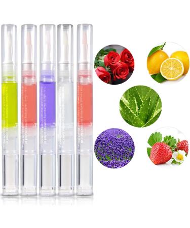DAGEDA Cuticle Oil Pen 5pcs Nail Polish Repair Gel Pen Nourish Manicure Nutrition Oil 5 Flavors Moisturizing Nail Softener and Strengthener for Damaged Nails Cuticle Revitalizing 5ML/pen (Set A) 5 Scents Set A - Buy Online on GoSupps.com