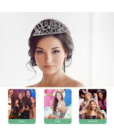 Beavorty Divorced Crown Headband Metal Divorced Letters Tiaras Hair Hoop Party Hair Decorations For Women - Buy Online on GoSupps.com