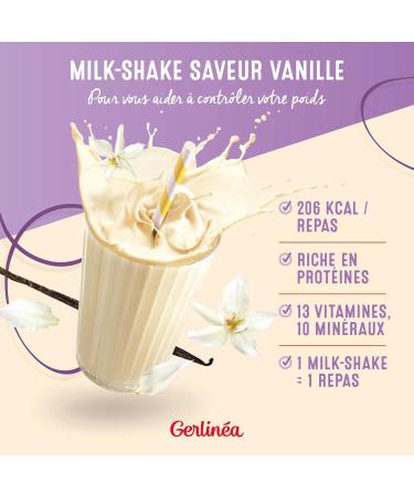 Gerlin a Milkshake Drink Vanilla Flavor Meal replacements rich in protein Powder to reconstitute contains 15 meals 220385 - Buy Online on GoSupps.com
