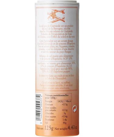 ERIC BUR Mix of Gu rande Salt/Espelette Pepper 10% 125 g - Pack of 4 - Buy Online on GoSupps.com