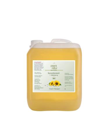 pagra natur massage oil - organic sunflower oil* 1st cold pressing - 5l canister