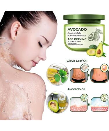 Forever Avocado Body Scrub Natural Avocado Body Scrub Exfoliating Avocado Scrub Anti Cellulite Body Scrub for Women - Buy Online on GoSupps.com