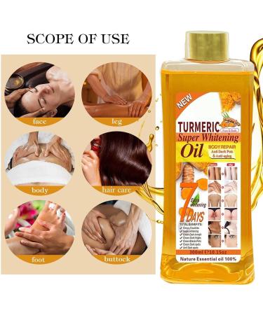  Generisch Turmeric Oil 300ml Brightening Body & Face Oil with Vitamin C Deep Hydration Skin Moisturizing Oils Super Whitening Massage Oil with - Buy Online on GoSupps.com