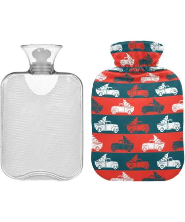 Red Christmas Tree Truck Hot Water Bottle | 1L Heat Therapy for Pain Relief - Neck & Shoulder Heating Cushion - Buy Online on GoSupps.com