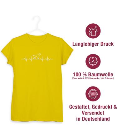 Shirtracer Women's Shirt - Heartbeat Dog Gift for Dog Owners - Yellow XL - Buy Online on GoSupps.com