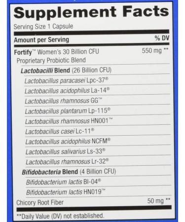 Nature's Way Fortify Daily Probiotic for Women 30 Billion Live Cultures 10 Strains Prebiotics Supports Digestive & Immune Health* No Refrigeration Required 30 Capsules (Packaging May Vary) - Buy Online on GoSupps.com