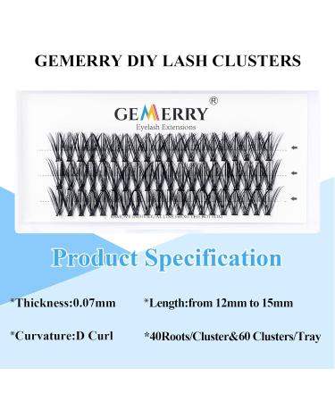 Lash Clusters Extensions - 40 Roots Individual 0.07 D Curl 13mm Faux Mink DIY Eyelash Extensions for Natural Look - Reusable - Buy Online on GoSupps.com