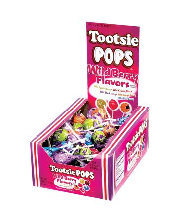 Tootsie Pops Wild Berry Flavors with Chocolatey Center 100 Count - 3.75 lb Pack - Peanut Free, Gluten Free - Buy Online on GoSupps.com