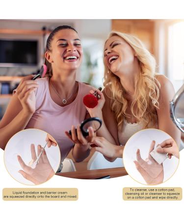 Acrylic Makeup Palette 2 Pack with Spatula and Mirror - for Nail Art & Beauty Salon - Transparent - Buy Online on GoSupps.com