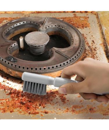 Fovolat Kitchen Scraper Tool - Cooktop 2-in-1 Double Head Scraper in Stainless Steel | Non-Slip Household Scraper for Putty and Grease Grime Cleaning for Sinks Faucets Stoves Elbow - Buy Online on GoSupps.com