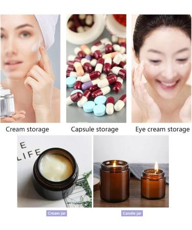 CREMEDING 50ml Refillable Brown Glass Cosmetic Containers - Set of 4 | Eco-Friendly & Reusable for Creams Lotions & Oils - Buy Online on GoSupps.com