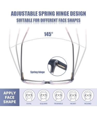 Oprah Style Blue Light Blocking Reading Glasses for Women Cute Oversized Computer Readers in Black & Blackpink 1.0x - Buy Online on GoSupps.com