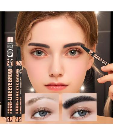 Jubepk Eyebrow Pencils Waterproof Eyebrow Tip Applicator 4 Tip Design Long Lasting Contouring 1ml Coloring Tool for Men Women Shaping and Filling in Sparse Areas - Buy Online on GoSupps.com