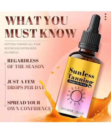 SelfTanning Drops (60 ml) Concentr autobronzant liquide m langer avec soin du visage intensit de bronzage individuelle et r sultat sans traces apr s quelques heures boire - Buy Online on GoSupps.com