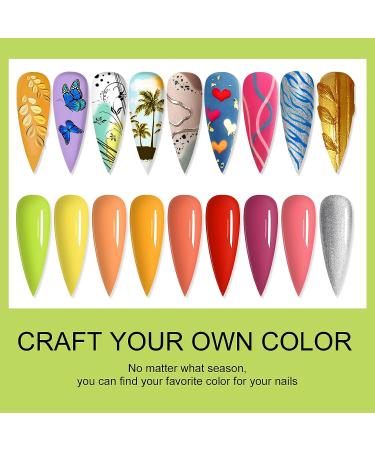 Vrenmol 24 Colors Fall Gel Nail Polish Kit with Painting Brushes - DIY Manicure Set for Nail Art Design | Autumn Solid Gel Paint for Salon-quality Results - Buy Online on GoSupps.com