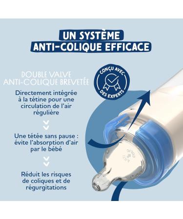 Dodie Set of 3 Anti-Colic Initiation+ Glass Baby Bottles 270mL 0-6 Months Round Teat Flow 2 - Buy Online on GoSupps.com