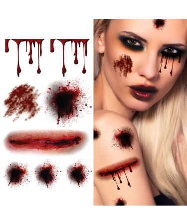 Supperb Halloween Tattoos - Bleeding Wound Scar Design (Set of 2) | Temporary Halloween Body Art - Buy Online on GoSupps.com