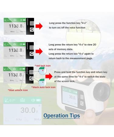 Rumia Golf Rangefinder 1200 Yards | 6X Magnification & LCD Touch Screen | for Golfing/Hunting | Voice Feature & USB Charging | Black&White - Buy Online on GoSupps.com