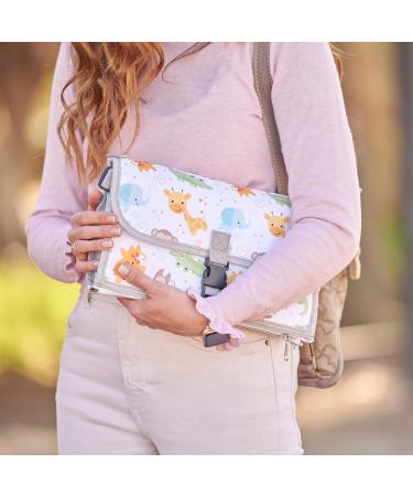 XL Compact Changing Pad - Versatile Diaper Bag with 6 Compartments & Animal Drawings - Perfect for On-the-Go Parents - Buy Online on GoSupps.com