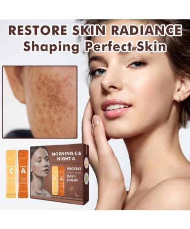 Morning C and Night Double Skin Beauty Essence | Anti-Aging and Skin Brightening Serum | Vitamin C Facial Serum | Day & Night Serum Set for Face Skin Care - Buy Online on GoSupps.com