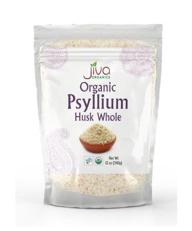 Jiva USDA Organic Whole Husk Psyllium (Isabgol) Can (12 Ounce) 12 Ounce (Pack of 1)