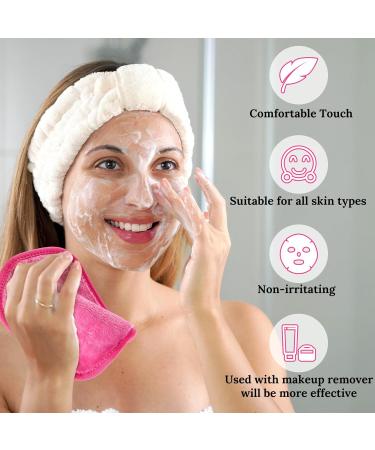 Reusable Makeup Remover Cloths - Soft Microfiber Face Cleansing Towels for Sensitive Skin | Fast Drying Washcloths | Perfect for Daily Use & Travel (Pack of 6 6 Colors - Buy Online on GoSupps.com