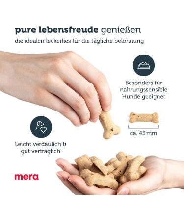 Mera Pure Sensitive Goody Snack - Healthy Gluten-Free Treats for Sensitive Dogs | Turkey & Rice Dog Snacks (600g) - Ideal for Training - Buy Online on GoSupps.com