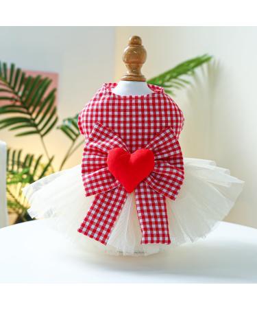 Buy BT Bear Smally Disching Princess Dress Tutu for Cats & Small Dogs - Red Love Loop Perfect Wedding & Party Outfit - Medium Size - Buy Online on GoSupps.com