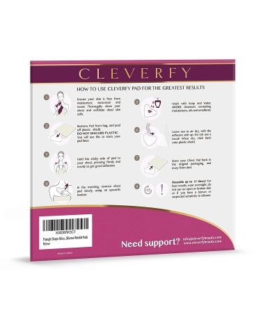 Cleverfy Silicone V-Shape Chest Wrinkle Pads (2 Pack) - Anti Wrinkle Decollete Pad for Chest Wrinkle Prevention and Smoother Skin - Buy Online on GoSupps.com