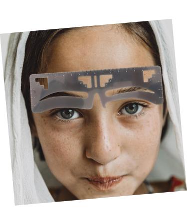 KALLORY 2pcs Stickers Glass Ashtray Eyebrow Drawing Tool Eyebrow Guide Stencil Sticky Ruler European Style - Buy Online on GoSupps.com