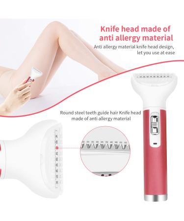 AHGDB Women's 5-in-1 Electric Razor & Eyebrow Trimmer | USB Rechargeable - Pink - Buy Online on GoSupps.com