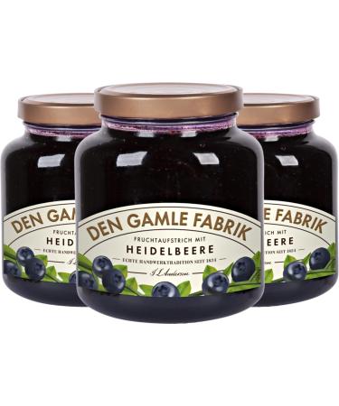 Den Gamle Fabrik Fruit Spread Blueberry 3x380 g (38.55) - With pieces of fruit/Danmark