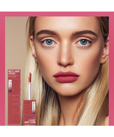 Matte Liquid Lipstick for Women - Super Velvet Matte Lip Gloss Long Lasting Waterproof Pink Tint | Perfect Valentine's Gift - Buy Online on GoSupps.com