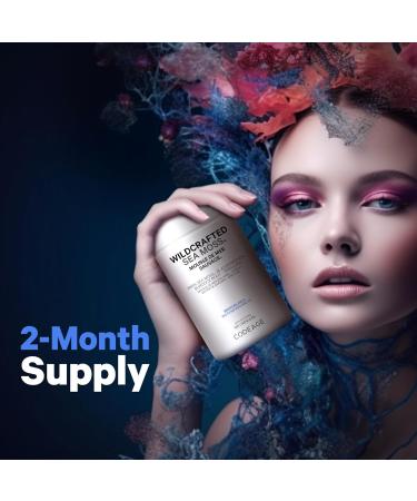 Codeage Wildcrafted Sea Moss Supplement - Irish Sea Moss Bladderwrack Spirulina Superfood Supports Nutrient Intakes With Black Pepper Fruit - 2-month Supply - Non-GMO Gluten-Free - 120 Capsules - Buy Online on GoSupps.com
