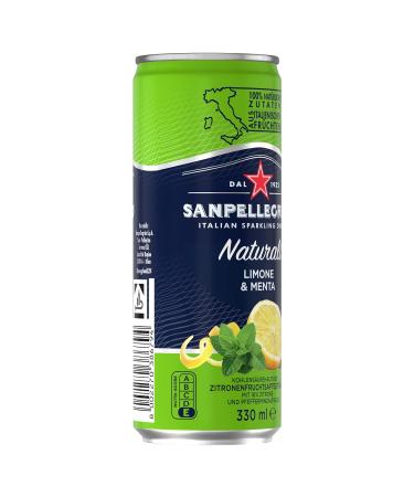 San Pellegrino Lemon-Mint Limonade 24 Pack (24 x 0.33l) - Refreshing Italian Lemonade - International Shipping Available - Buy Online on GoSupps.com