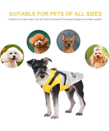 Winter Waterproof Dog Jacket - Warm Reflective Vest for Small & Medium Dogs (M White) | Windproof Cold Weather Dog Coat - Buy Online on GoSupps.com