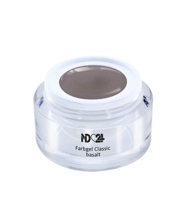 Uv Led Color Gel - Gel Classic Basalt - Grey Color - Studio Quality - Made in Germany - 5ml