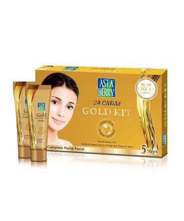 Gold Mini Facial Kit for Skin Brightening- 5 Step Ultimate Glow | Skin radiant| Dark Spot | For Women | Removed blackheads | Removed blemishes - 100 gm