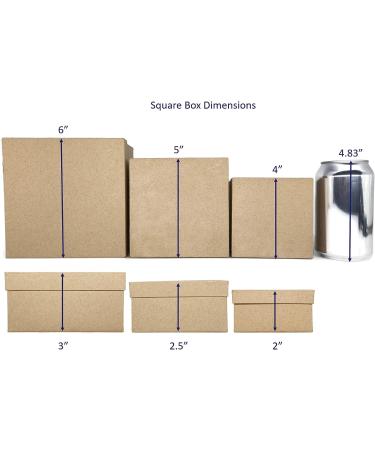 Square Paper Mache Nesting Boxes - Set of 3 for Crafting, Gifts, and Storage - Buy Online on GoSupps.com