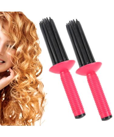 Hair Curling Roll Comb - Fluffy Curly Hair Styler Tool & Anti-Slip Wand for Perfect Curls | International Shipping - Buy Online on GoSupps.com