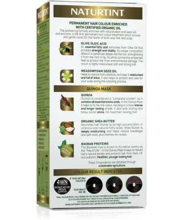 Naturtint Permanent Hair Colour Gel 4WN Radiant Nature Brown Glamour Plant Enriched Ammonia Free Long Lasting Grey Coverage and Radiant Colour Nourishment and Protection - Buy Online on GoSupps.com
