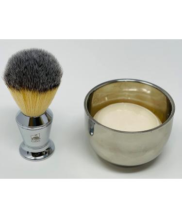 G.B.S Slant Safety Razor Shaving Set | Chrome Stubble Remover Brush & Stand - Classic Shave + 10 Blades - Buy Online on GoSupps.com