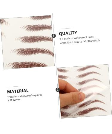 Didiseaon 4 sheets Hair-like False Brow Imitation Waterproof Fake Sticker Temporary Tattoos Eyebrows D 21x14.8cm Brown - Buy Online on GoSupps.com